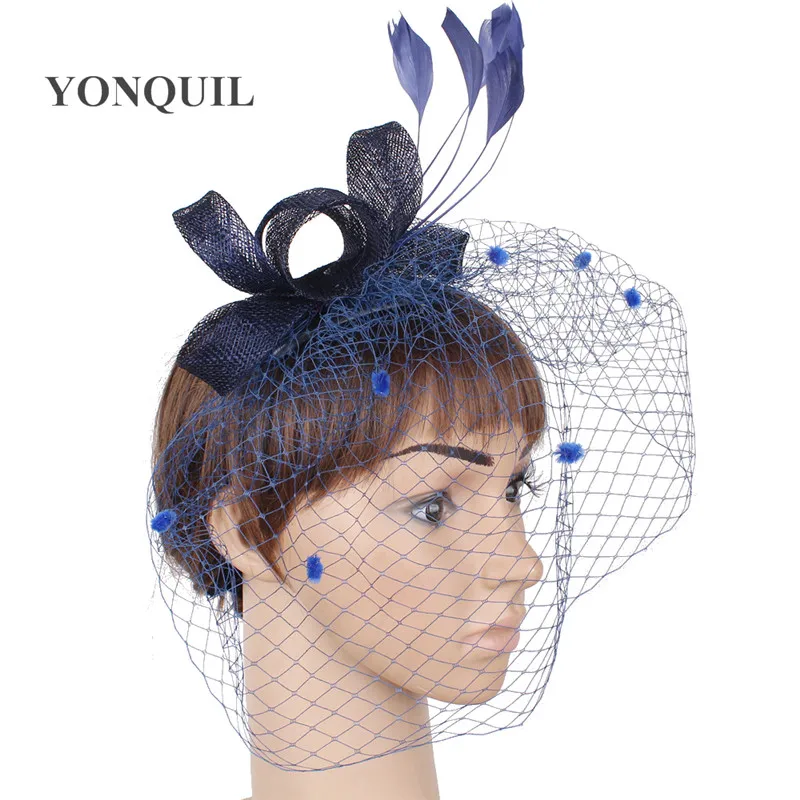 

Beautiful Mesh Wedding Headwear For Women Elegant Fascinators Net Hats Hair Pin Ladies Net Headdress Female Church Hair Clip