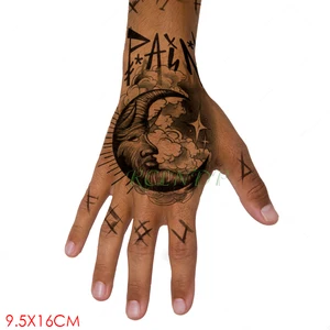 Waterproof Temporary Tattoo Sticker moon star symbol Fake Tatto Flash Tatoo Hand Arm Foot Back Tattoos for Girl Women Men
