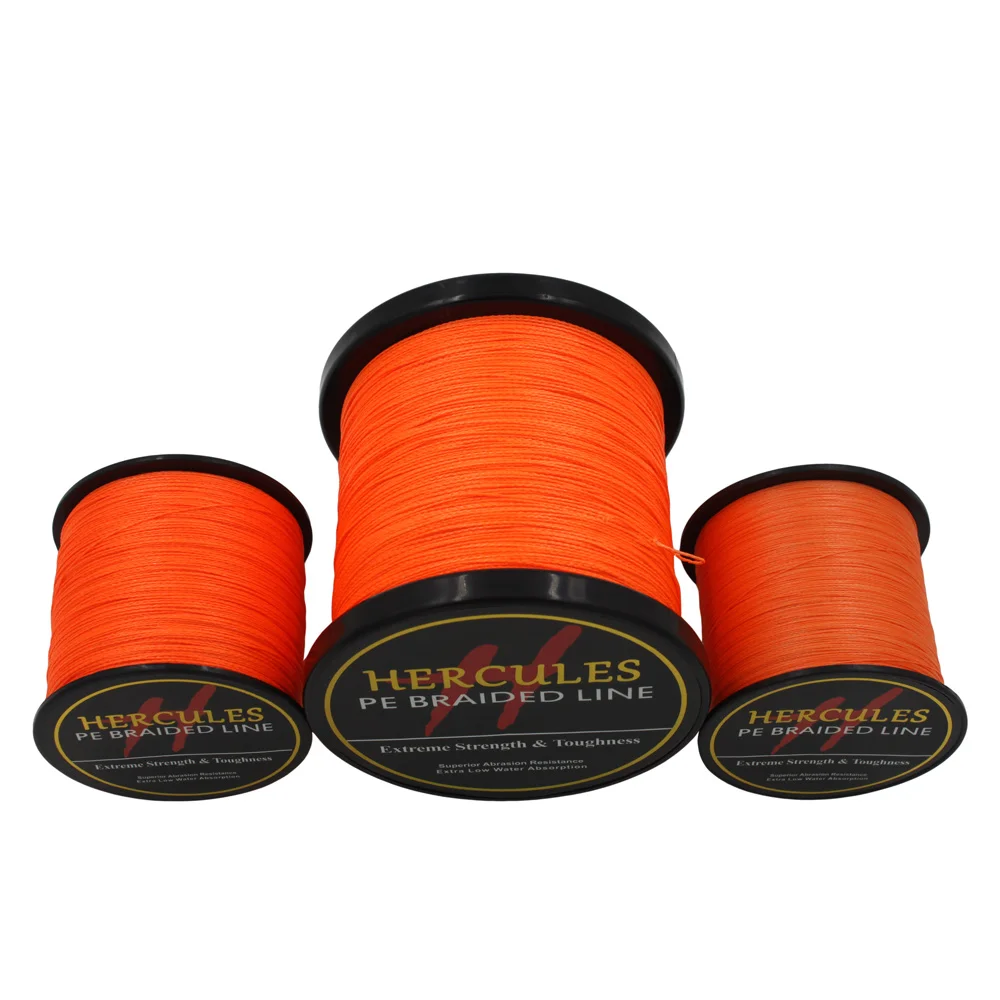 Hercules Braid Fishing Line 4 Strands Strong 500M PE Sea Carp Fishing Line Tresse Peche Angeln 6LB-100LB 13 Colors Fishing Cord