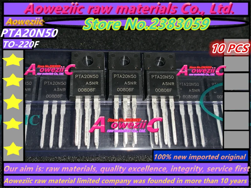 Aoweziic 2018 + 100% nuovo importato originale PTA20N50 20N50 sostituisce completamente PTA20N50A TO-220F tubo MOS 20A 500V