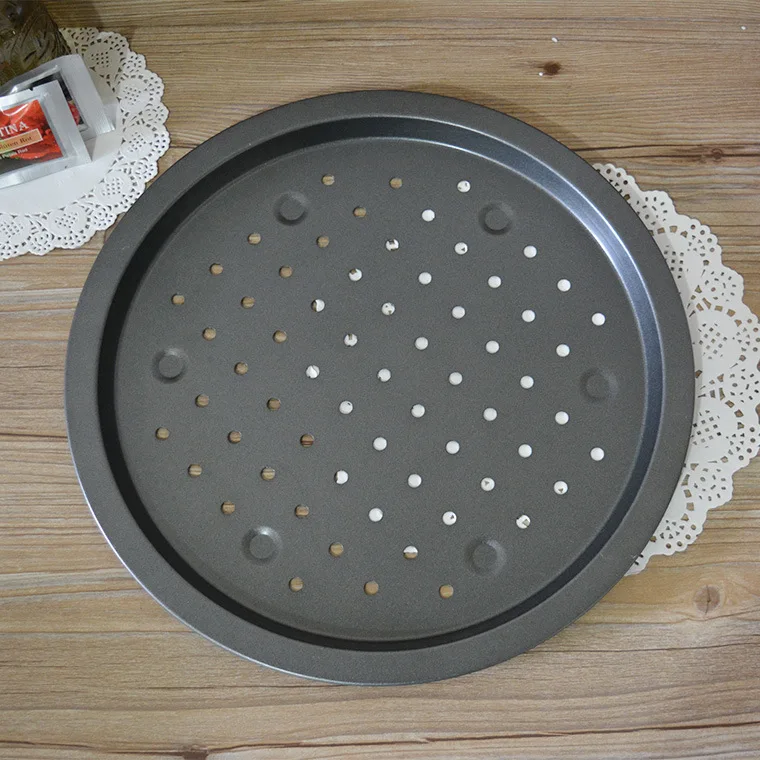 

AIWILL [ 14 inch ]Thickening Pizza Shallow Dish Nonstick Carbon Steel Pizza Plate Baking Mould