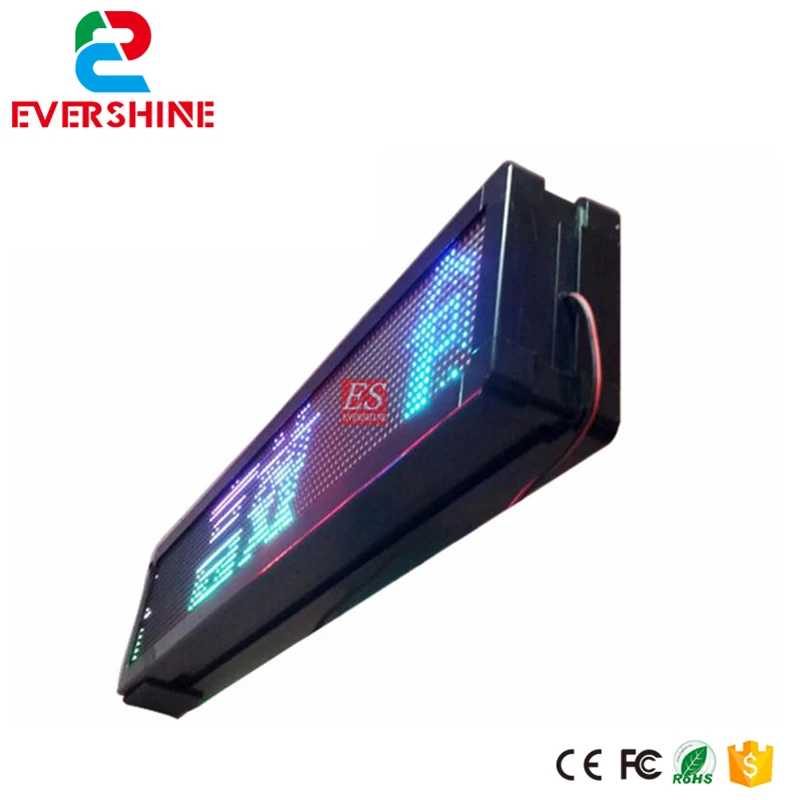 Semi-outdoor P5 Video Image text  LED Sign Double Side  RGB Color Advertising Panel  With Size W71 x H23cm 28inch x9inch