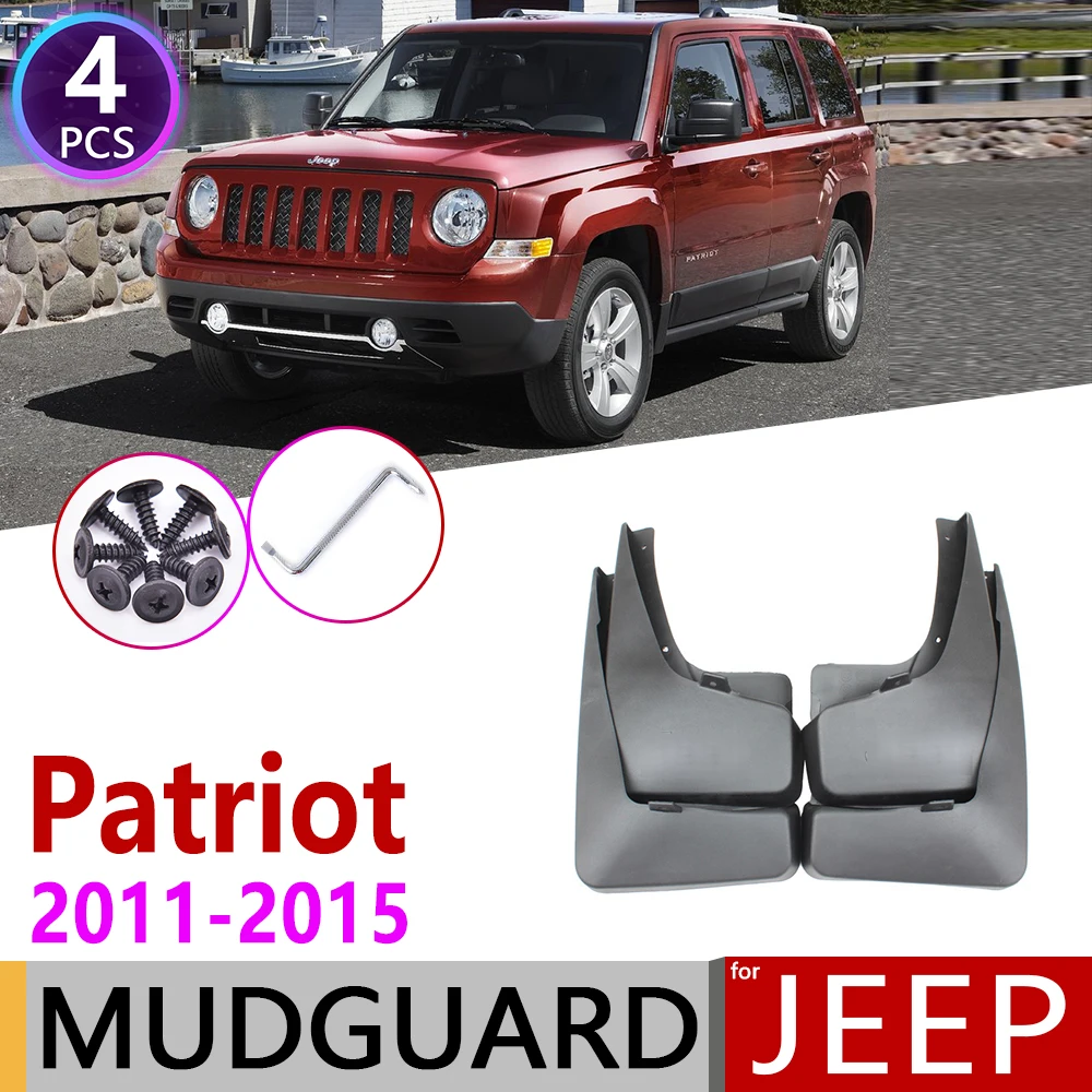 

4 шт. спереди и сзади автомобиля брызговик для Jeep Patriot 2011 2012 2013 2014 2015 Fender брызговик закрылки аксессуары для брызговиков