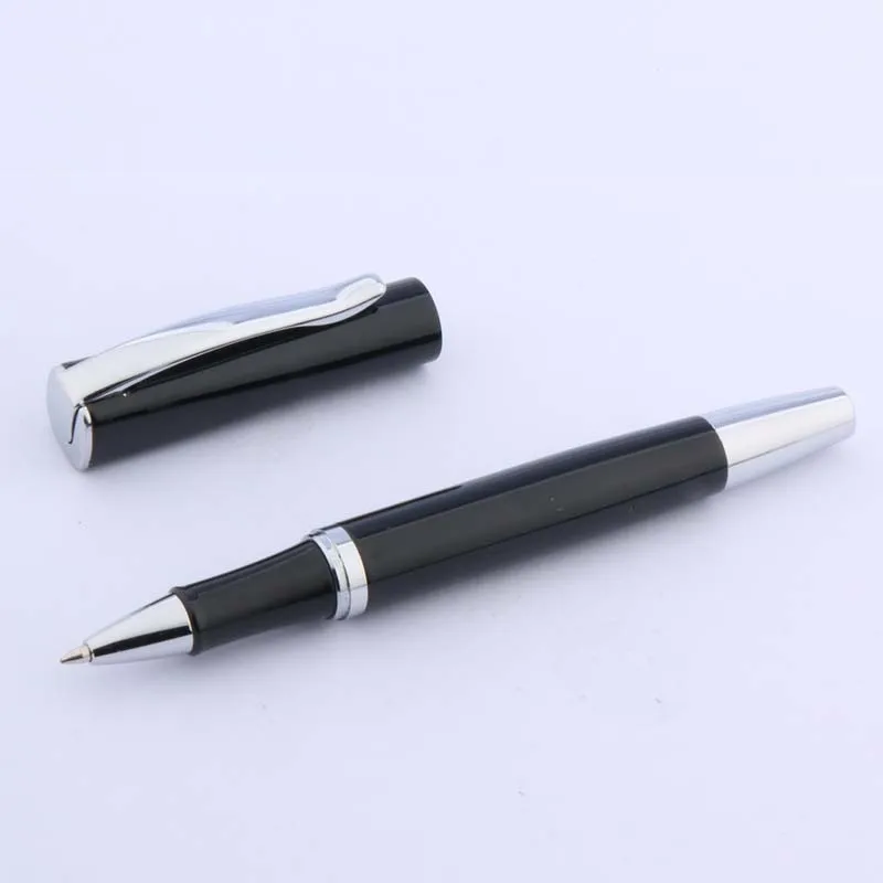 

Baoer 051 Black metal silver gift Rollerball pen Stationery Office school supplies Writing Gift