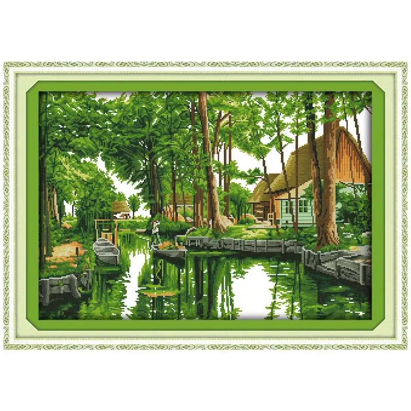 South Asia Amorous Feelings Patterns Counted Cross Stitch Set 11CT 14CT 16CT Stamped DMC Cross-stitch Kit Embroidery Needlework