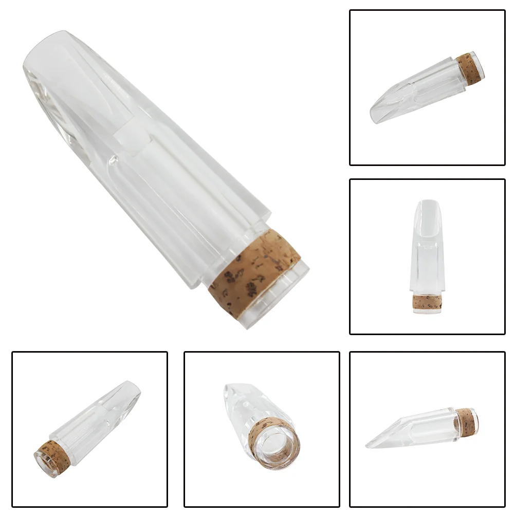 Transparent Bb Clarinet Mouthpiece Clear Acrylic Material with Cork Professional Woodwind Instruments Parts & Accessories