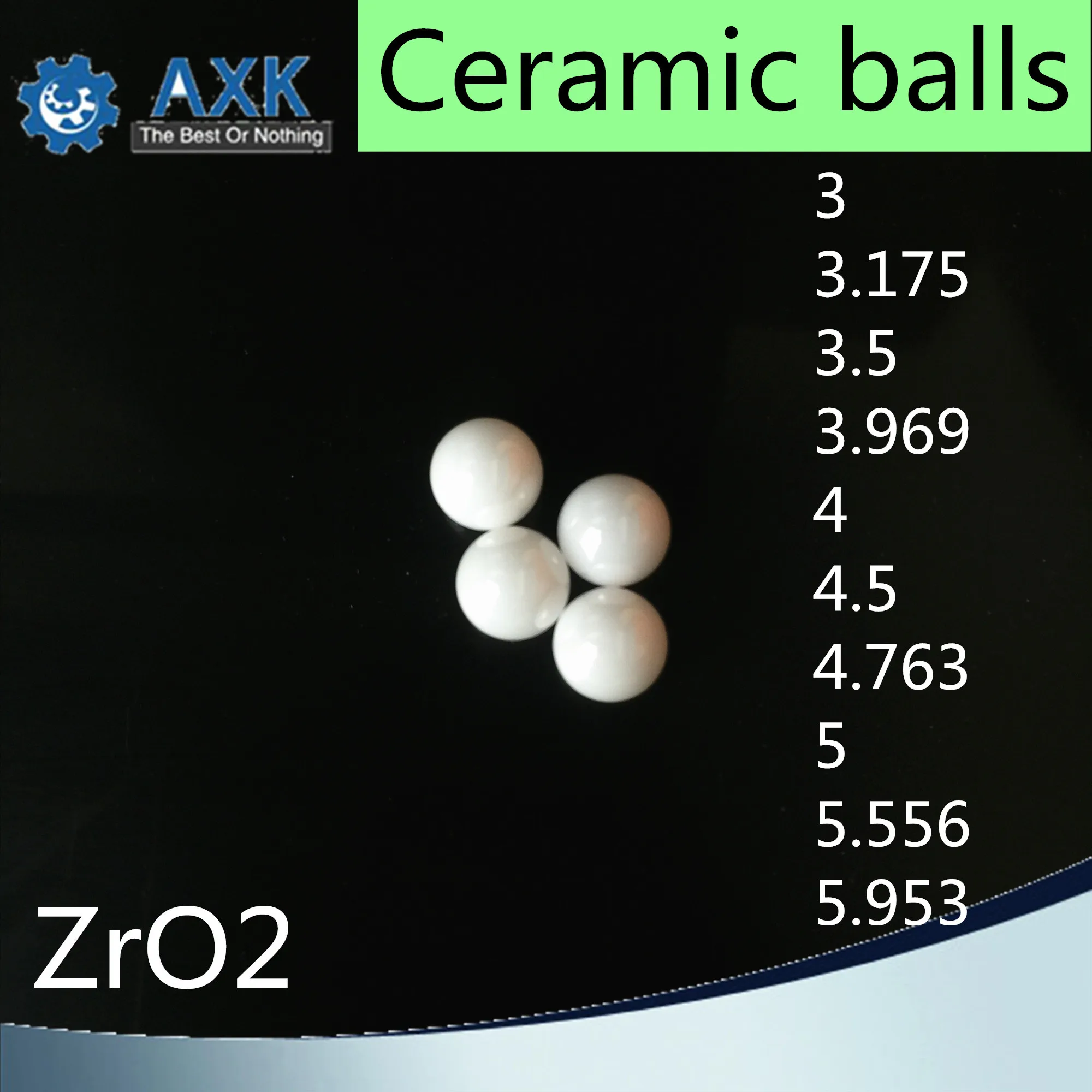 ZrO2 Ceramic balls 3 3.175 3.5 3.969 4 4.5 4.763 5 5.556 5.953 ( 10 PC) Zirconium Dioxide G5 Precision Ball