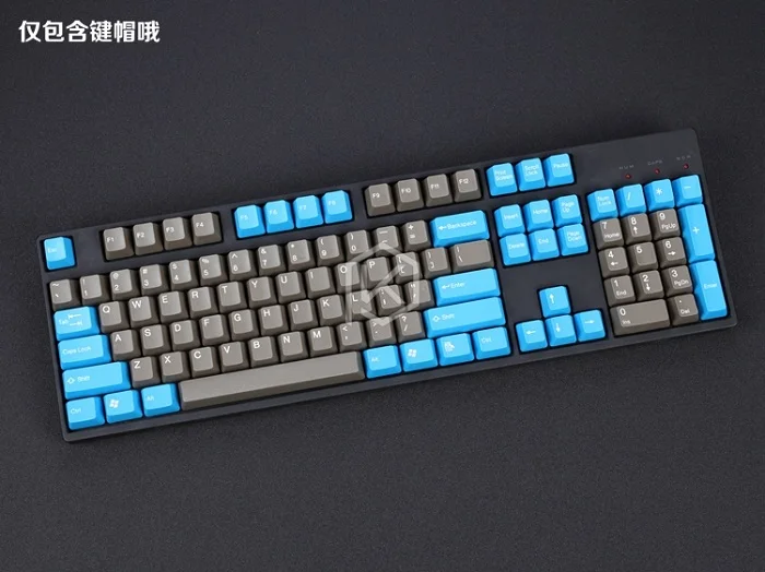 taihao abs double shot keycaps for diy gaming mechanical keyboard color of ocean deep blue white yellow red orange purple pink