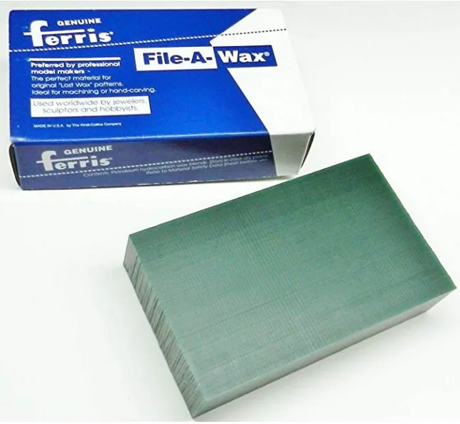 Ferris Wax Carving Wax Ferris File-A-Wax Block 1 Pound/450g Jewelry Model Making Wax Green Blue