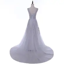 Pink Lace V-Neck Evening Dress #4