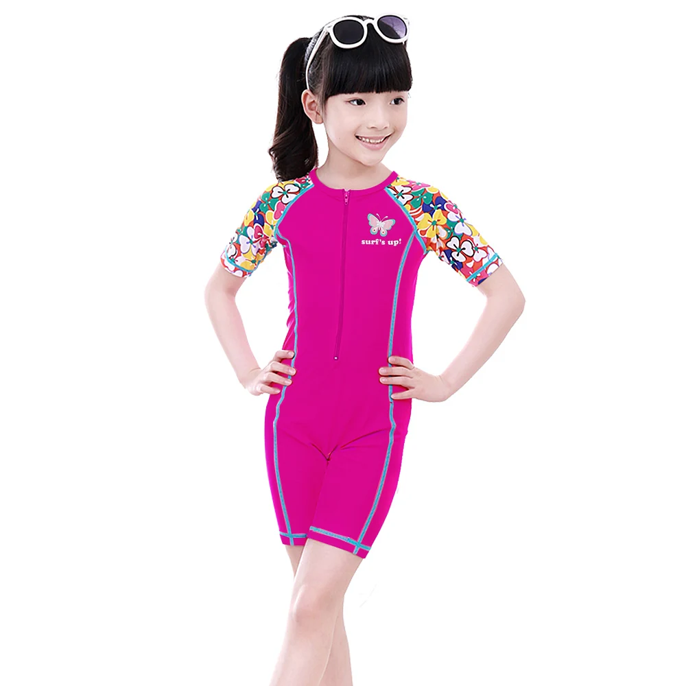 Baohulu Stampa Del Manicotto Del Bicchierino Delle Ragazze Costumi da Bagno di Un Pezzo Upf UV50 + Costume da Bagno per Bambini Estate Vestito di