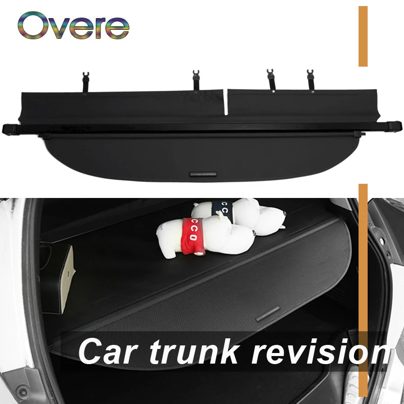 Overe 1Set Car Rear Trunk Cargo Cover For Toyota RAV4 2014 2015 2016 2017 2018 Security Shield Shade Retractable accessories