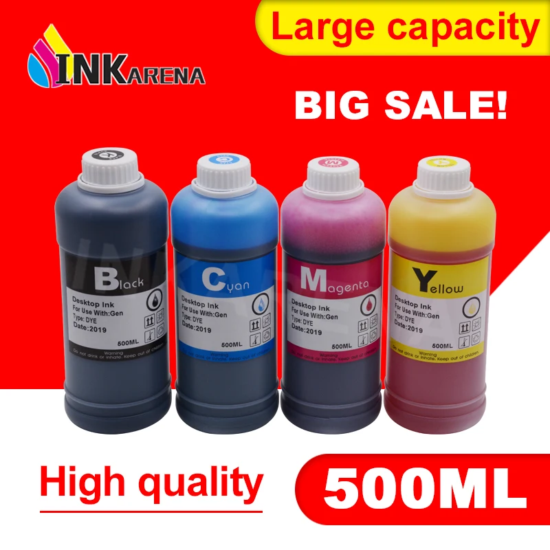 500ml Bottle Refill Ink For HP 21 22 Deskjet F2140 F2180 F2187 F2188 F2210 F2212 F2235 F2238 F2240 F2250 F2280 Printer Ink