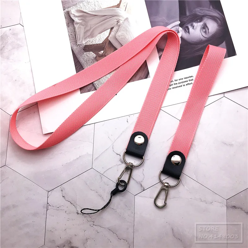 Lanyard neck strap for id card Holders with black Lanyards Office Neck Strings/Strap USB Camera MP3 DIY phone hang Slings rope