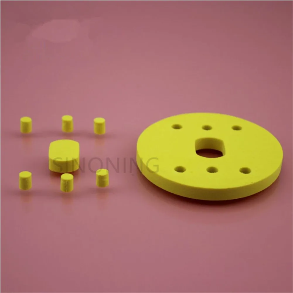 2pcs Yellow motor plug foam motor plug small hole can be inserted into the ten rod