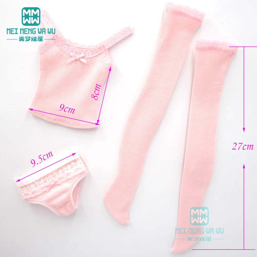 BJD accessories doll clothes for 1/3 BJD DD doll fashion pink fashion underwear three-piece shirt shorts etc