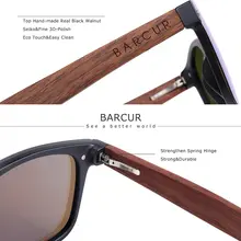 Black Walnut Wood Polarized Sunglasses UV400 #2