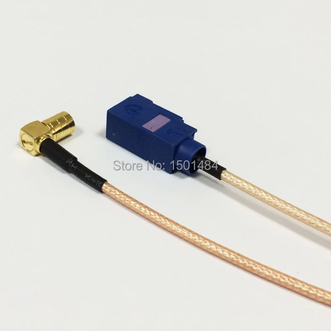 Nuevo conector de ángulo recto SMB hembra interruptor FAKRA convertidor mayorista RG316 envío rápido 15CM 6 "adaptador