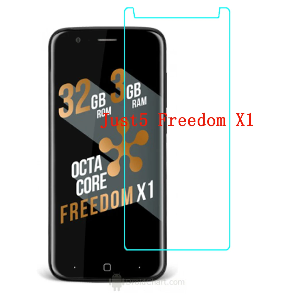 Just5 Freedom X1 Tempered Glass New High Quality Clear 9H Front Protective Film Screen Protector for Just5 Cosmo L808