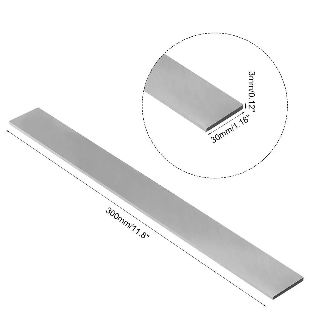 uxcell Tool Bit HSS Square Lathe Turning Grinder Cutter Mill Blank 2mm 3mm Height 20-40mm Wide 300mm Long High Speed Steel