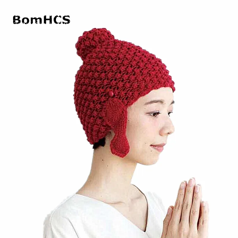 BomHCS New Design Lord Buddha Caps Hand Knitted Funny Personality Warm Hat Beanie