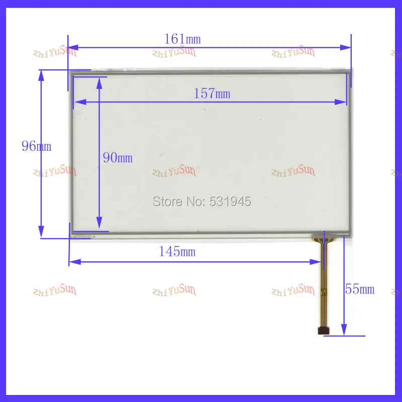 

ZhiYuSun New 7 inch TOUCH Screen panels 161mm*96mm for GPS or commercial use post 161*96 LM70TQ121-B