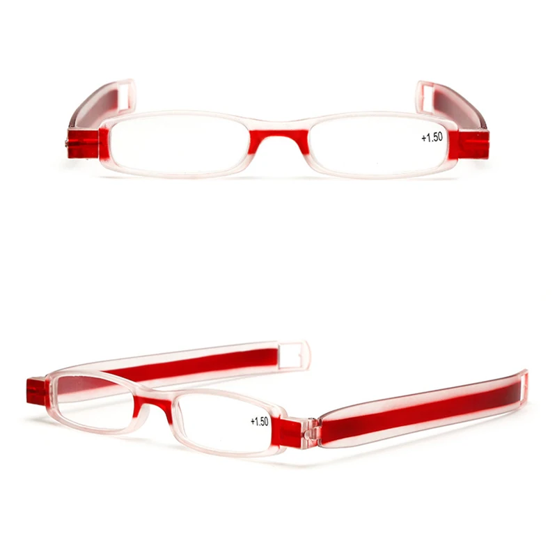 360 Degree Rotation Folding Reading Glasses Vintage Small Pocket Pen Style Diopter Men Women Foldable Reading Glasses 1.0 - 4.0