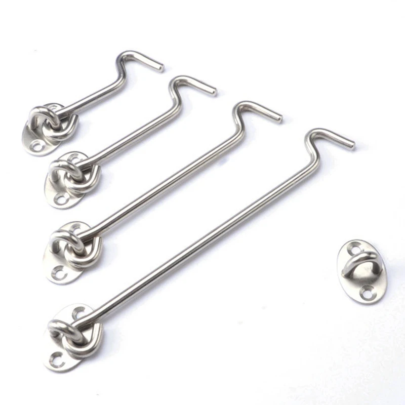 2Pcs Old style Window Brace Windproof hook Door Window Catch Eye Cabin Hook Fasteners Window Hook 85mm 3 Inch Long