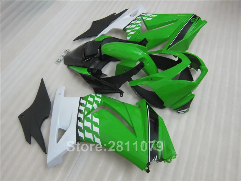 New hot injection mold fairing kit for Kawasaki Ninja 250R EX250 08-14 green white black fairings set ZXR250 2008-2014 TR20