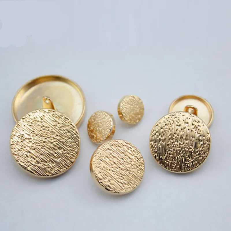 10pcs/lot Brand High-grade Metal Golden Buttons For Coat  Clothing Suit Fastener Plating Metal Buttons Sewing Supplies