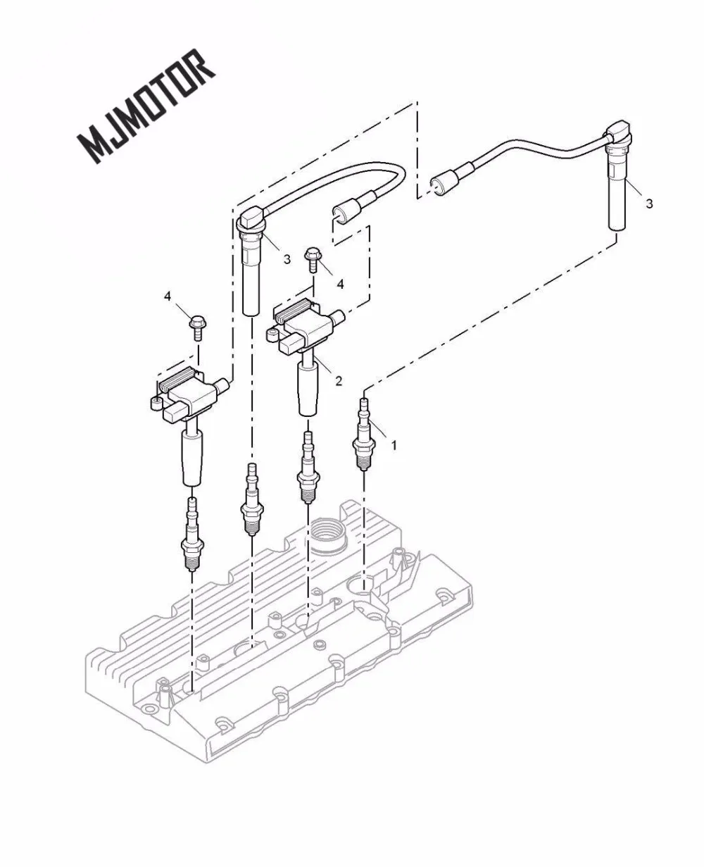 Kit de Câble Haute Tension pour Moteur de Voiture SAIC ROMooE 550 MG6 1.8T, Pièces Automobiles, NGC90417B, 2 Pièces/Ensemble