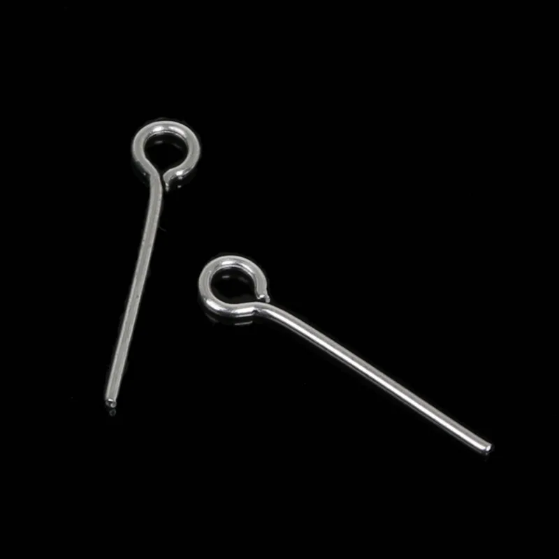 200 قطعة مختلطة 15/20/25/30/35/40 مللي متر الفولاذ المقاوم للصدأ العين دبابيس DIY بها بنفسك القرط سوار صنع المجوهرات النتائج