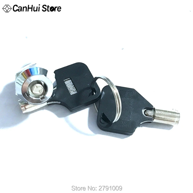 1Pcs 12mm Metal Key Switch 250V ON/OFF Lock Switch KS Electrical Key Rotary Switch with Keys 0.5A Bilateral Key Hole Double New