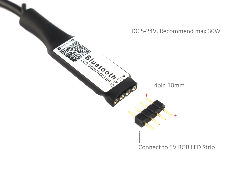MJJC Bluetooth LED Controller RGB 5V 12V 24V LED Strip Light Wireless Bluetooth Controller Android IOS App Music USB Controller