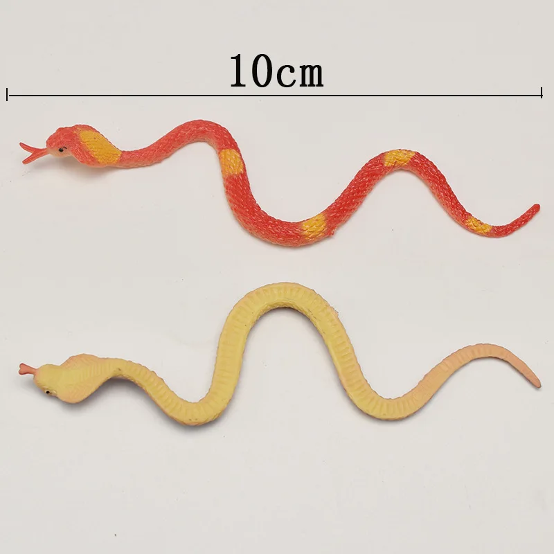 12pcs High Simulation Toy Plastic Snake Model Funny Scary Snake Kids Gag Prank Funny Favor Toys Halloween Prank Prop For Decor