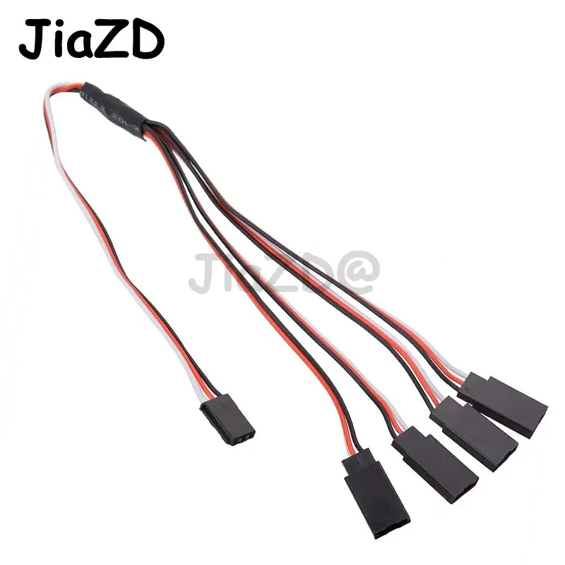 

5PCS Y Line Adapptoe Cable Connector Servo Extend Wire Steering Extend Wire 1 to 2/3/4 Male Female for RC Model Cars Planes Boat