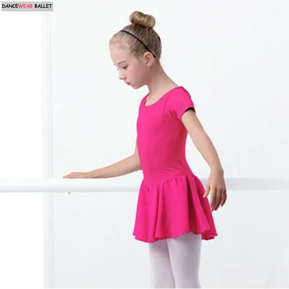 New  Baby Kids Pink Cotton Ballet Leotard Dress Toddler Girls Ballet Practice Dance Dress For Children