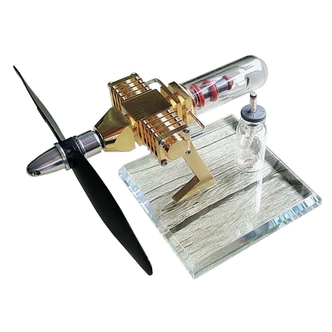 Propeller aircraft Head shape of Pocket Toy model of Stirling Engine for the development of Intelligence Model DIY Toy Gift for