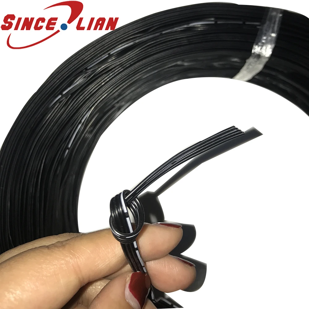 28AWG Silicone Parallel Line Super Soft Silicone Cable 4p 4Core High Temperature Soft Parallel Power Wire Black Electrical Line