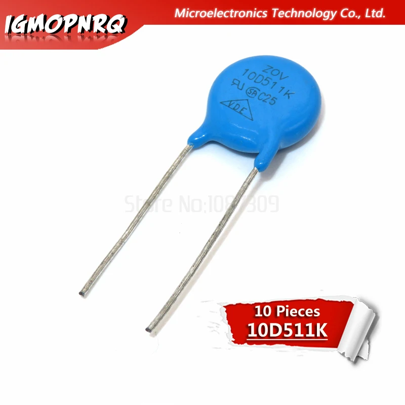 

10pcs varistor 10D511K 510V piezoresistor 10D511