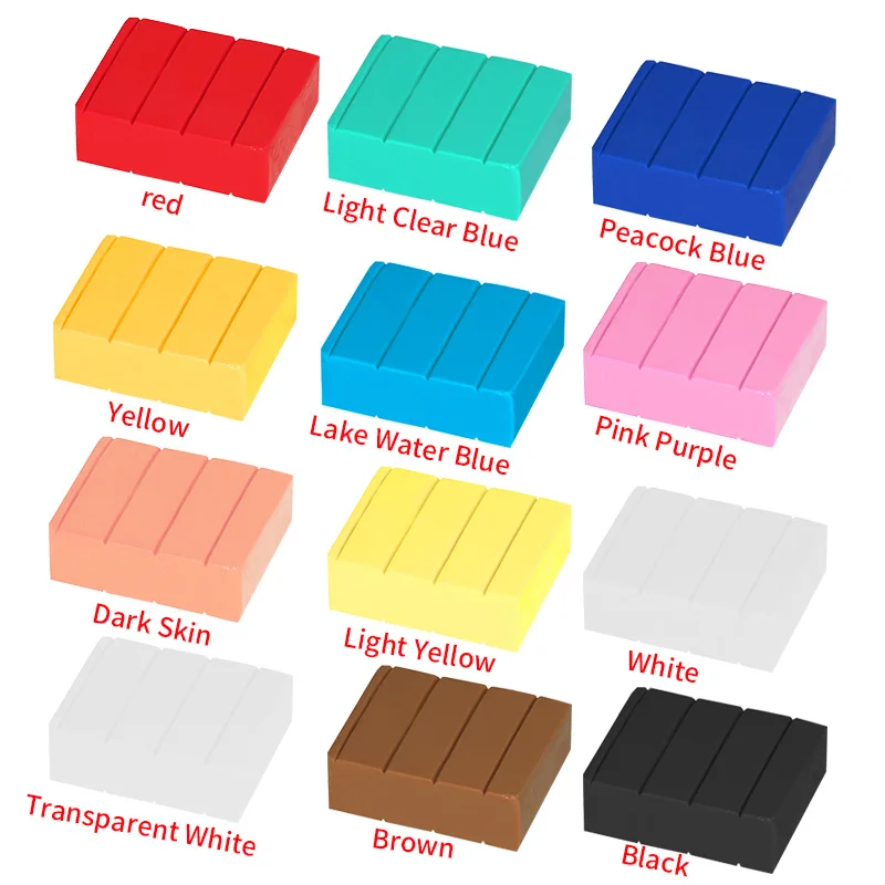 Cerâmica macia Argila polimérica, Ferramenta de fixação de aquecimento, Embalagem selada, Material artesanal DIY, 12 cores, 60 g por bloco