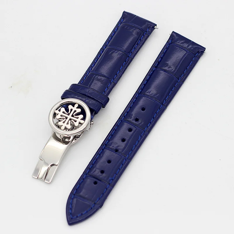 New Fashion genuine leather watch strap 19MM 20MM 22MM Watchbands For PP Wath bands With Stainless Steel Deploy Clasp Men Women