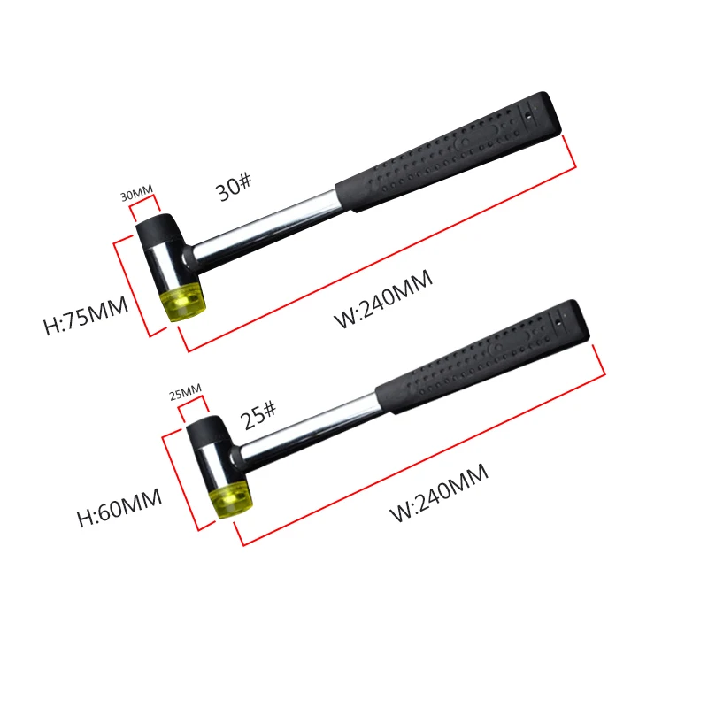 Martello da punzonatura in pelle fai-da-te piccoli martelli in gomma pratico strumento artigianale in pelle martello in gomma con manico in tubo