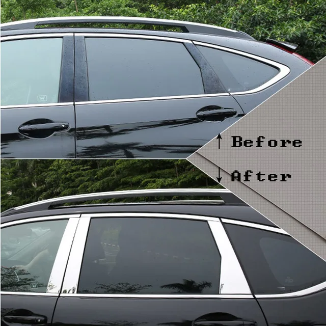 

For Honda CRV CR-V accessories 2012 2013 2014 2015 2016 2017 Stainless steel Window Trims Center Pillars Covers