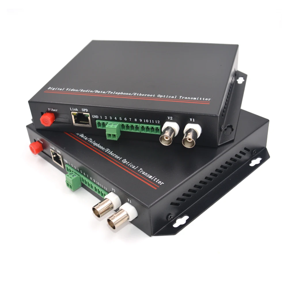 

Video/Ethernet/RS485 Data Fiber optic media converters (Transmitter and Receiver one kit)- FC Singlemode 20Km Customized