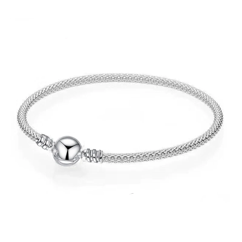 DINGLLY High Quality Golden Snake Bracelet Bangle Fit Original Beads Charm Bracelets For Women Man Children Lover Couples Gifts