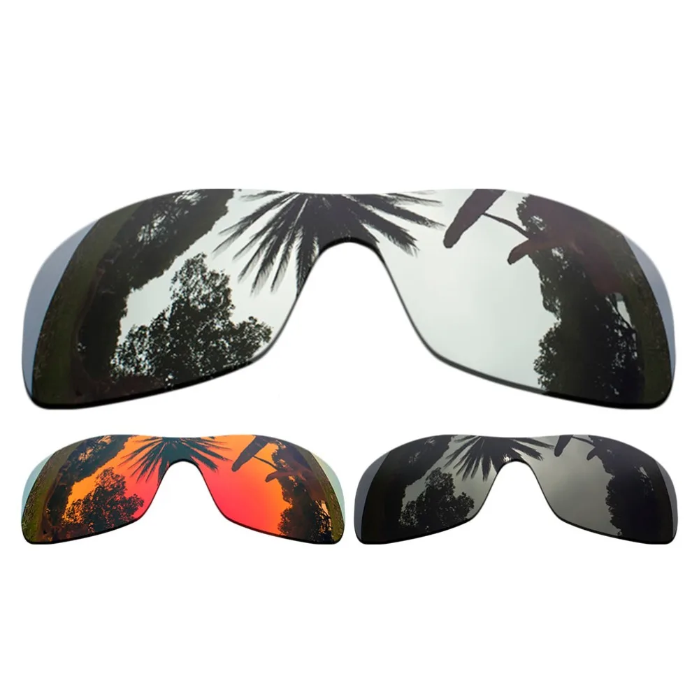 (Silver+Black+Orange Red Mirrored Coating) 3-Pieces Polarized Replacement Lenses for Antix Frame 100% UVA & UVB Protection