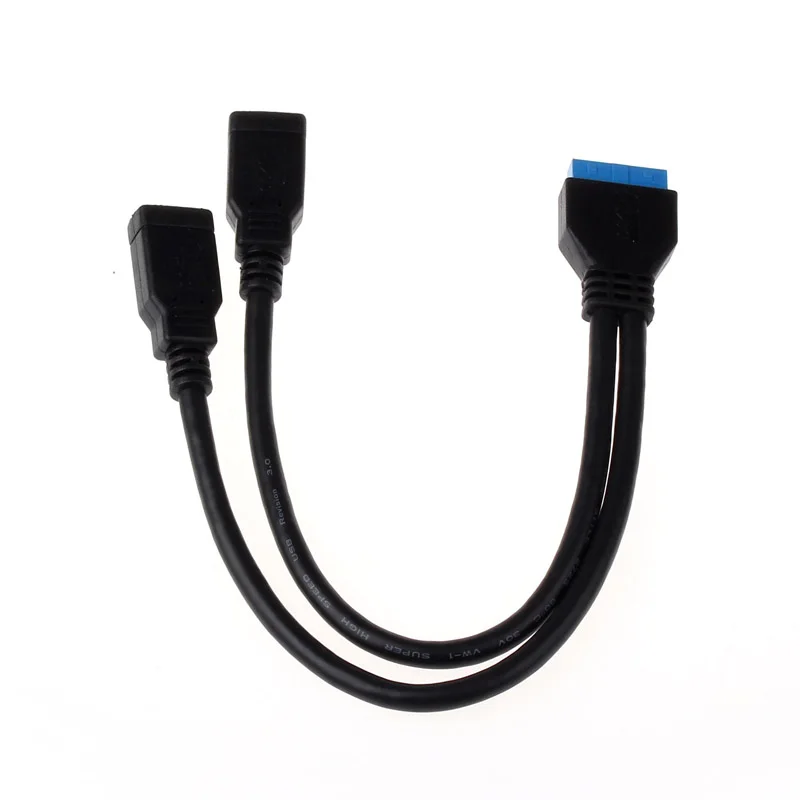 USB 3.0 Adroit 2포트 암-20핀 헤더 마더보드 케이블 확장 어댑터 XS7329 드롭 배송