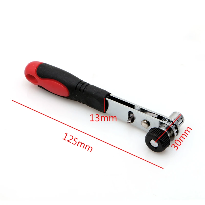 Mini Llave de trinquete rápida de 1/4 ", herramientas de llave de tubo rápida, varilla de destornillador, Rojo