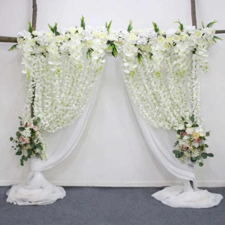 

Artificial flower ball centerpieces+1m orchid flower row arranmement decor wedding arch wall table flower bouquet